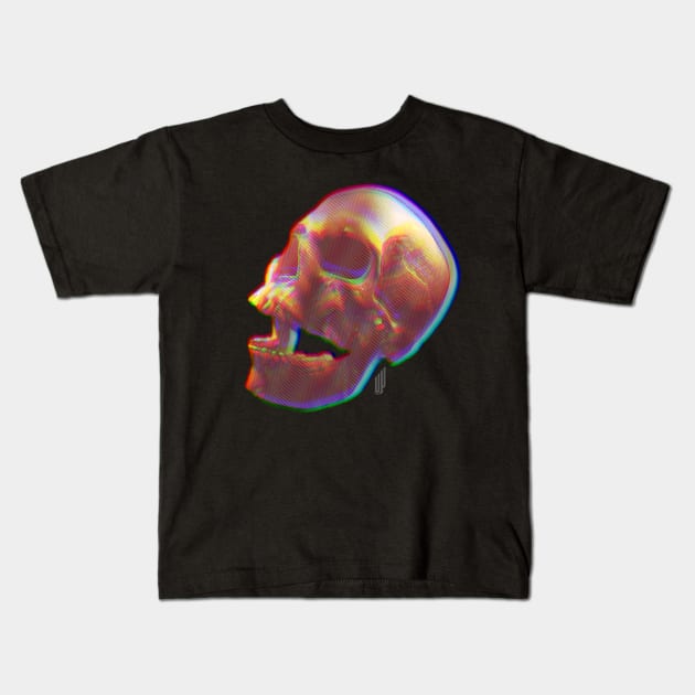 GlitchSkull cmyk Kids T-Shirt by Up_Design